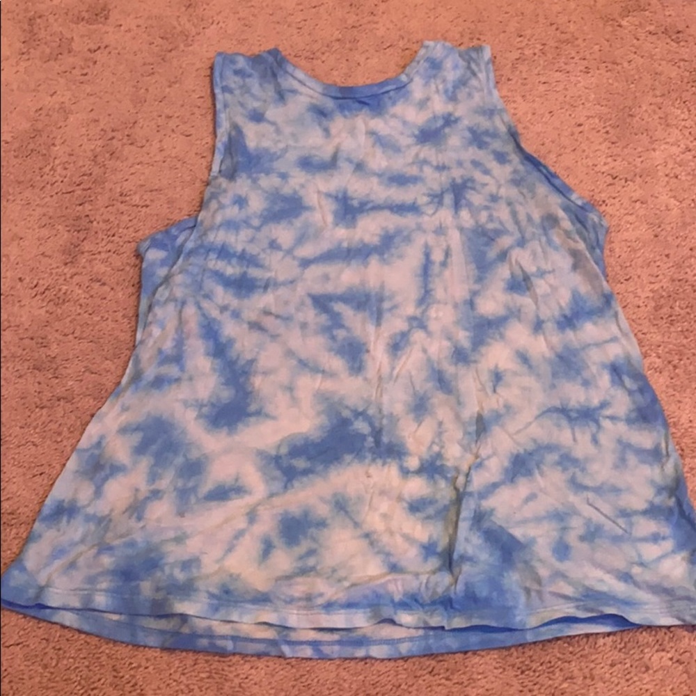 Blue Tie-dye muscle tank